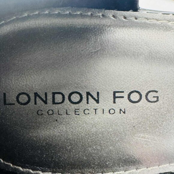 London Fog Collection Black Peep Toe Wedge Sandals – Size 10M - Picture 12 of 13